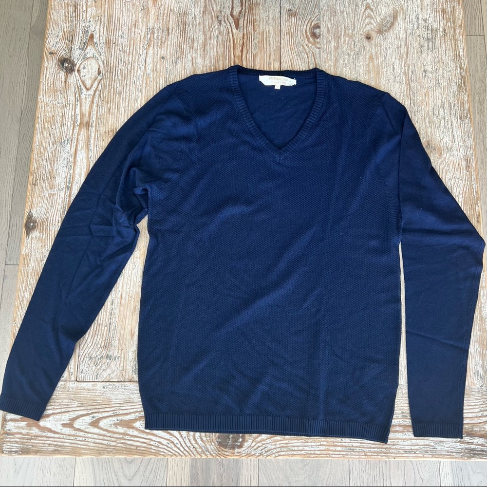 PRIMO EMPORIO MEN'S NAVY BLUE V-NECK SWEATER SIZE XL X-LARGE ITALIAN MADE